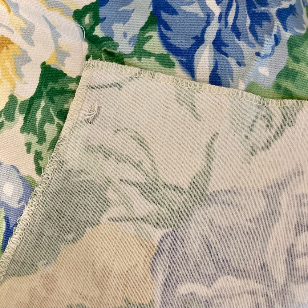 4pcs Blue & Yellow Floral 100% Cotton Fabric Scraps Bundle Fabric Remnants - Picture 16 of 16